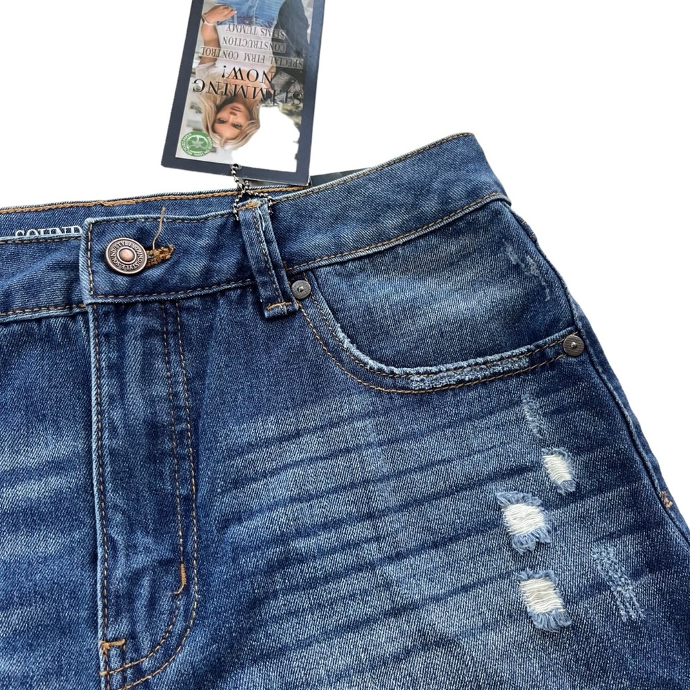Sound Style Womens 4 26 Med Wash Denim Hope High Rise Vintage Reunion Jean Short - Picture 5 of 14